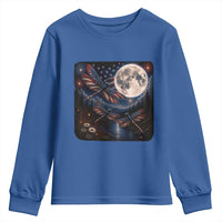 American Flag Dragonfly Patriotic 4th Of July Youth Sweatshirt