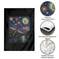 Patriotic Dragonfly Starry Night Swirls Garden Flag Nature Lovers