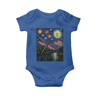 Patriotic Dragonfly Starry Night Swirls Baby Onesie Nature Lovers