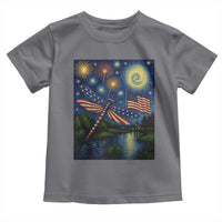 Patriotic Dragonfly Starry Night Swirls Toddler T Shirt Nature Lovers
