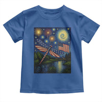Patriotic Dragonfly Starry Night Swirls Toddler T Shirt Nature Lovers
