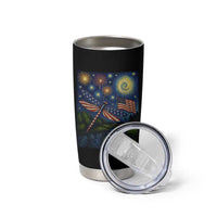 Patriotic Dragonfly Starry Night Swirls Tumbler Cup Nature Lovers
