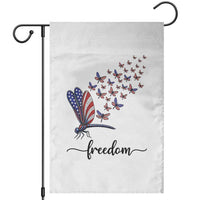 Freedom Dragonfly American Flag 4th Of July Garden Flag Patriotic Nature Lover Graphic