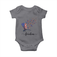 Freedom Dragonfly American Flag 4th Of July Baby Onesie Patriotic Nature Lover Graphic
