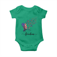Freedom Dragonfly American Flag 4th Of July Baby Onesie Patriotic Nature Lover Graphic