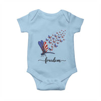 Freedom Dragonfly American Flag 4th Of July Baby Onesie Patriotic Nature Lover Graphic