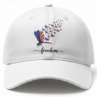 Freedom Dragonfly American Flag 4th Of July Baseball Cap Patriotic Nature Lover Graphic