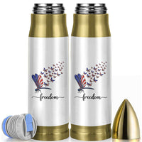 Freedom Dragonfly American Flag 4th Of July Bullet Tumbler Patriotic Nature Lover Graphic