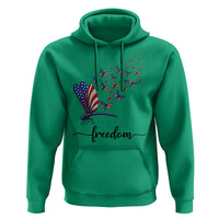 Freedom Dragonfly American Flag 4th Of July Hoodie Patriotic Nature Lover Graphic
