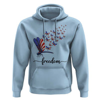 Freedom Dragonfly American Flag 4th Of July Hoodie Patriotic Nature Lover Graphic