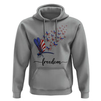 Freedom Dragonfly American Flag 4th Of July Hoodie Patriotic Nature Lover Graphic