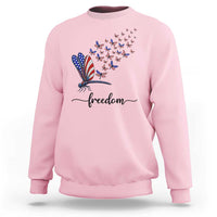 Freedom Dragonfly American Flag 4th Of July Sweatshirt Patriotic Nature Lover Graphic