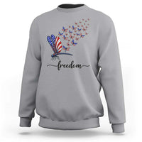 Freedom Dragonfly American Flag 4th Of July Sweatshirt Patriotic Nature Lover Graphic