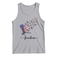 Freedom Dragonfly American Flag 4th Of July Tank Top Patriotic Nature Lover Graphic