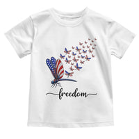 Freedom Dragonfly American Flag 4th Of July Toddler T Shirt Patriotic Nature Lover Graphic