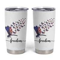 Freedom Dragonfly American Flag 4th Of July Tumbler Cup Patriotic Nature Lover Graphic