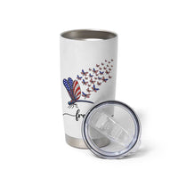 Freedom Dragonfly American Flag 4th Of July Tumbler Cup Patriotic Nature Lover Graphic