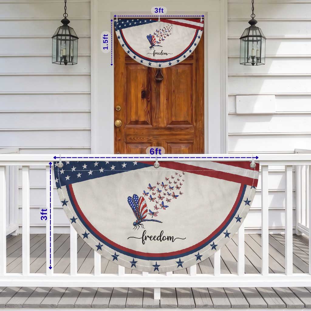 Freedom Dragonfly American Flag 4th Of July Patriotic Fan Flag Nature Lover Graphic