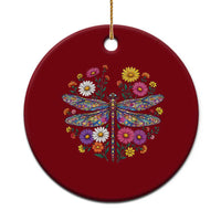Boho Floral Spring Dragonfly Ceramic Ornament Colorful Mosaic Insect
