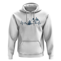 Summer Vacation Heartbeat Pulse Sunset Silhouette Hoodie Tropical Island Lover