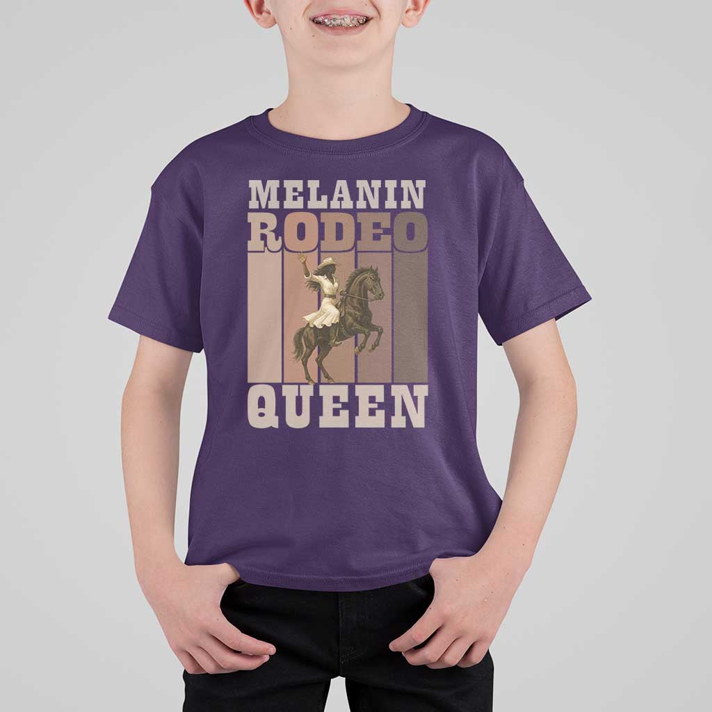 African American Cowgirl T Shirt For Kid Melanin Rodeo Queen Western Country - Wonder Print Shop