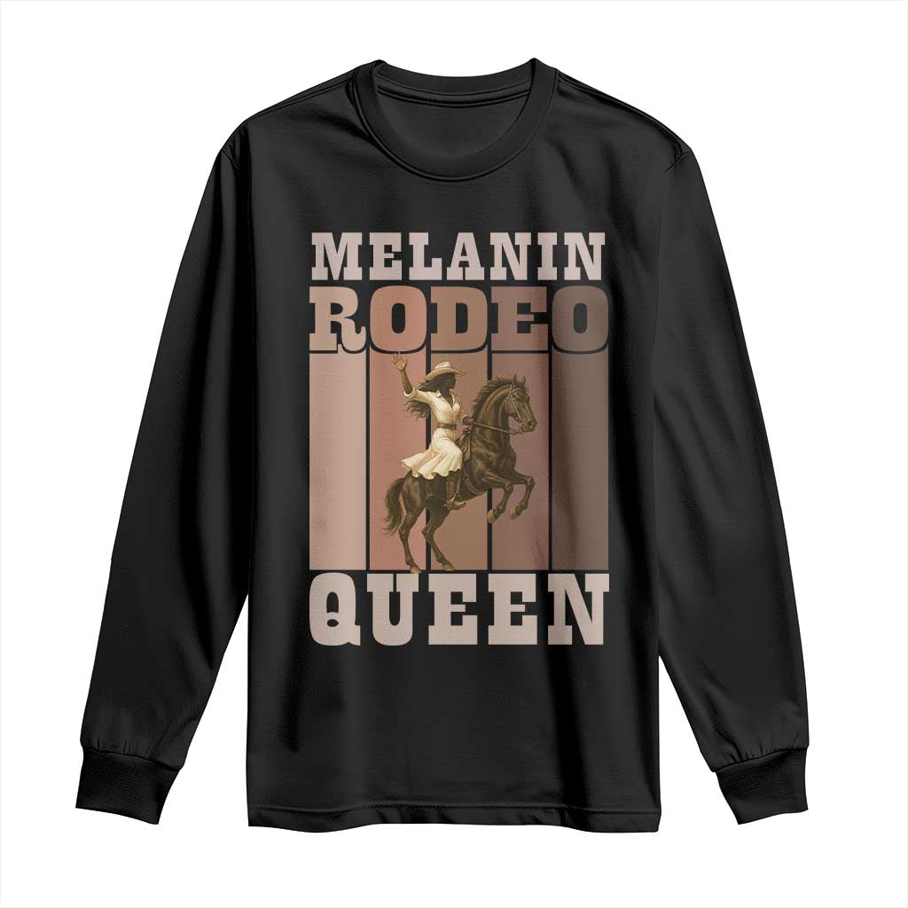African American Cowgirl Long Sleeve Shirt Melanin Rodeo Queen Western Country - Wonder Print Shop