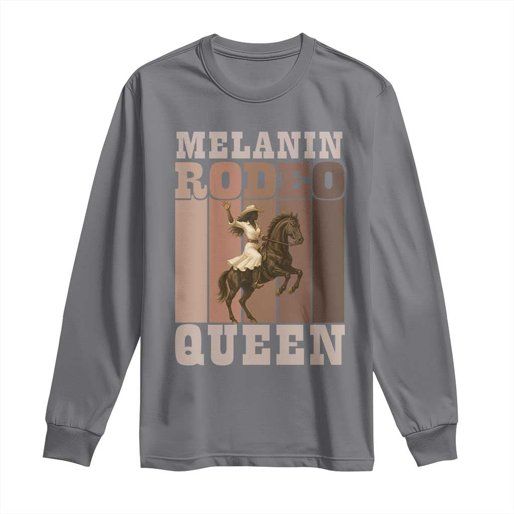 African American Cowgirl Long Sleeve Shirt Melanin Rodeo Queen Western Country - Wonder Print Shop
