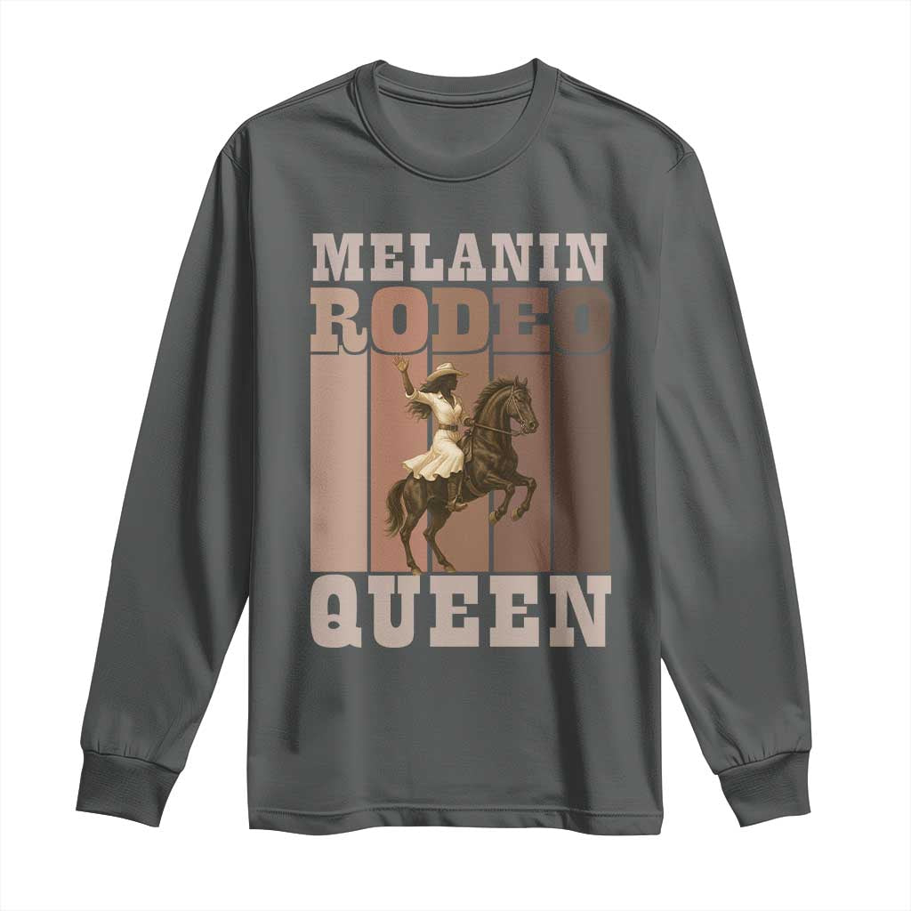 African American Cowgirl Long Sleeve Shirt Melanin Rodeo Queen Western Country - Wonder Print Shop