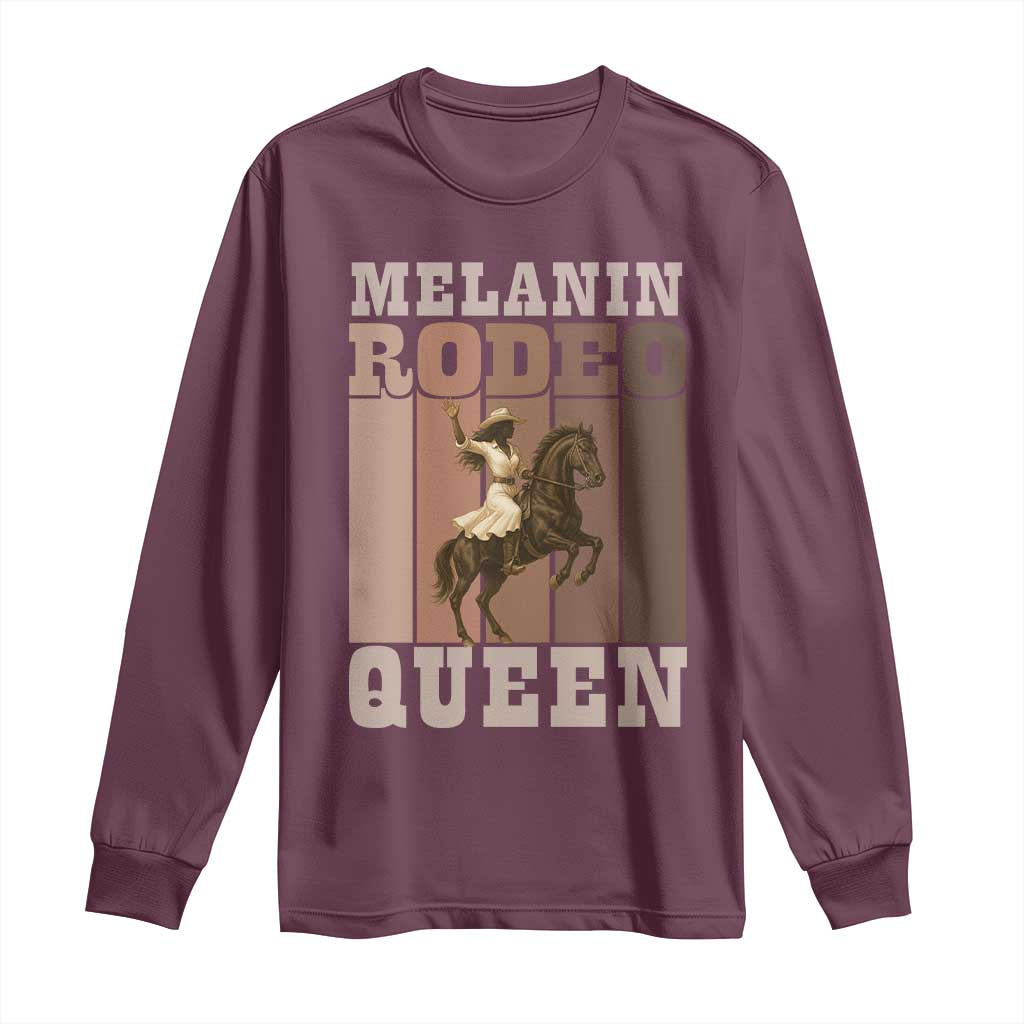 African American Cowgirl Long Sleeve Shirt Melanin Rodeo Queen Western Country - Wonder Print Shop