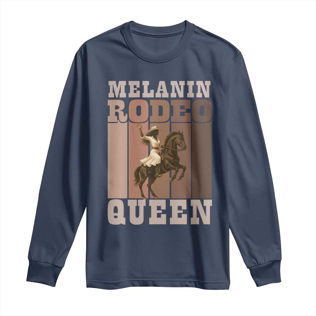African American Cowgirl Long Sleeve Shirt Melanin Rodeo Queen Western Country - Wonder Print Shop