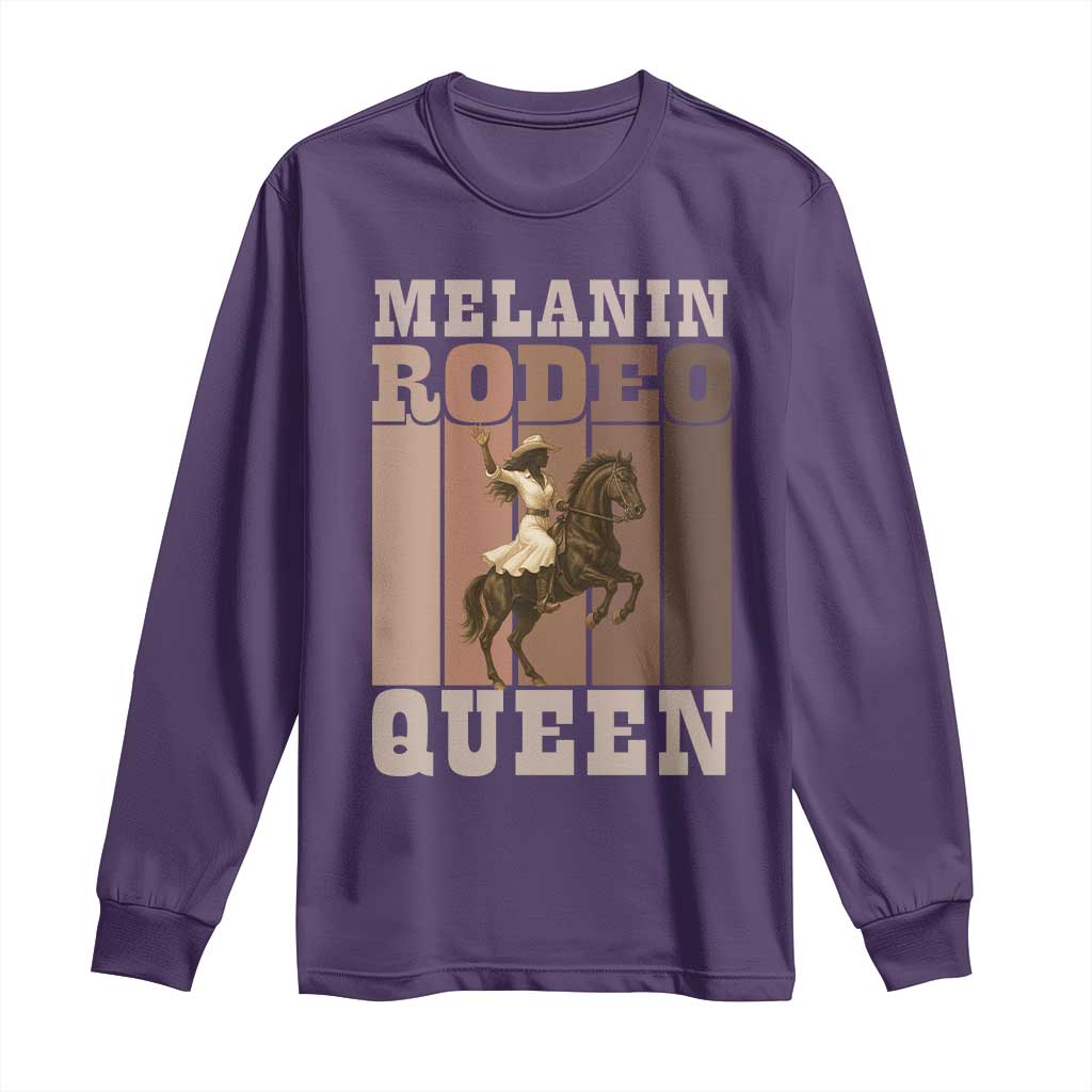 African American Cowgirl Long Sleeve Shirt Melanin Rodeo Queen Western Country - Wonder Print Shop