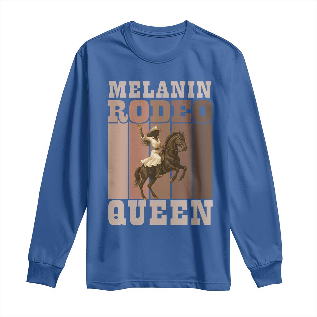 African American Cowgirl Long Sleeve Shirt Melanin Rodeo Queen Western Country - Wonder Print Shop
