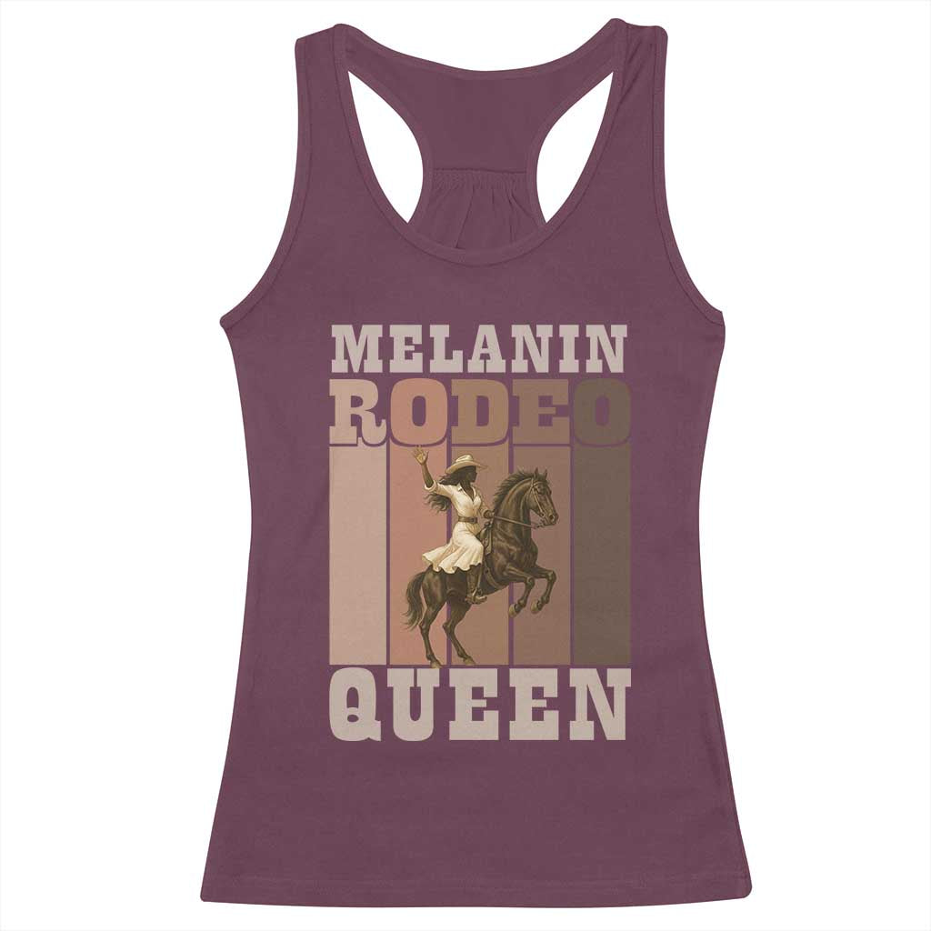 African American Cowgirl Racerback Tank Top Melanin Rodeo Queen Western Country - Wonder Print Shop