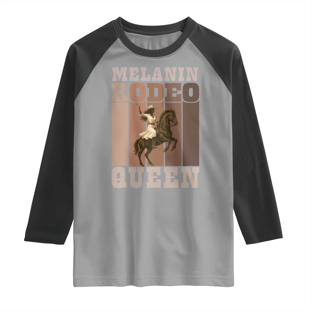 African American Cowgirl Raglan Shirt Melanin Rodeo Queen Western Country - Wonder Print Shop