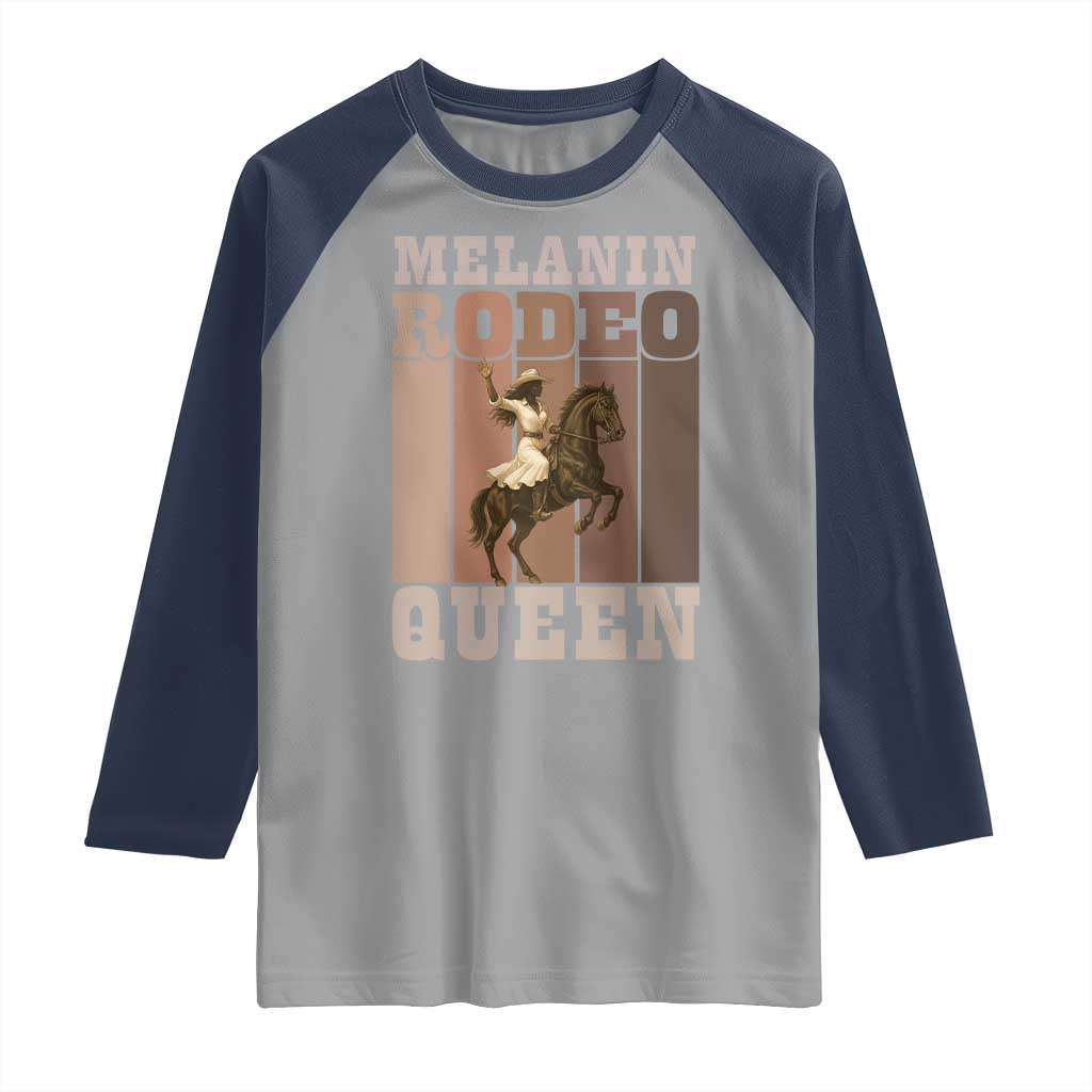 African American Cowgirl Raglan Shirt Melanin Rodeo Queen Western Country - Wonder Print Shop