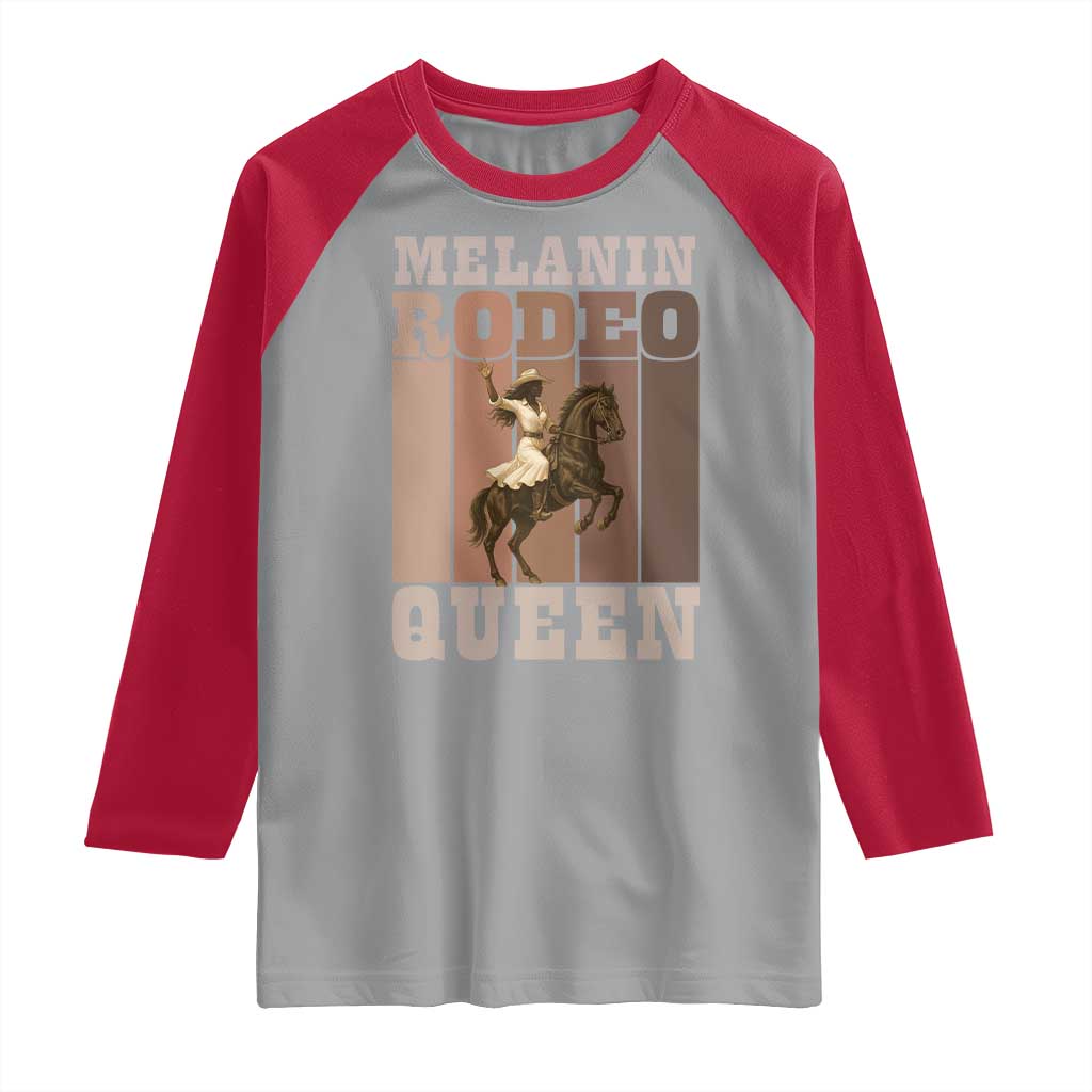 African American Cowgirl Raglan Shirt Melanin Rodeo Queen Western Country - Wonder Print Shop