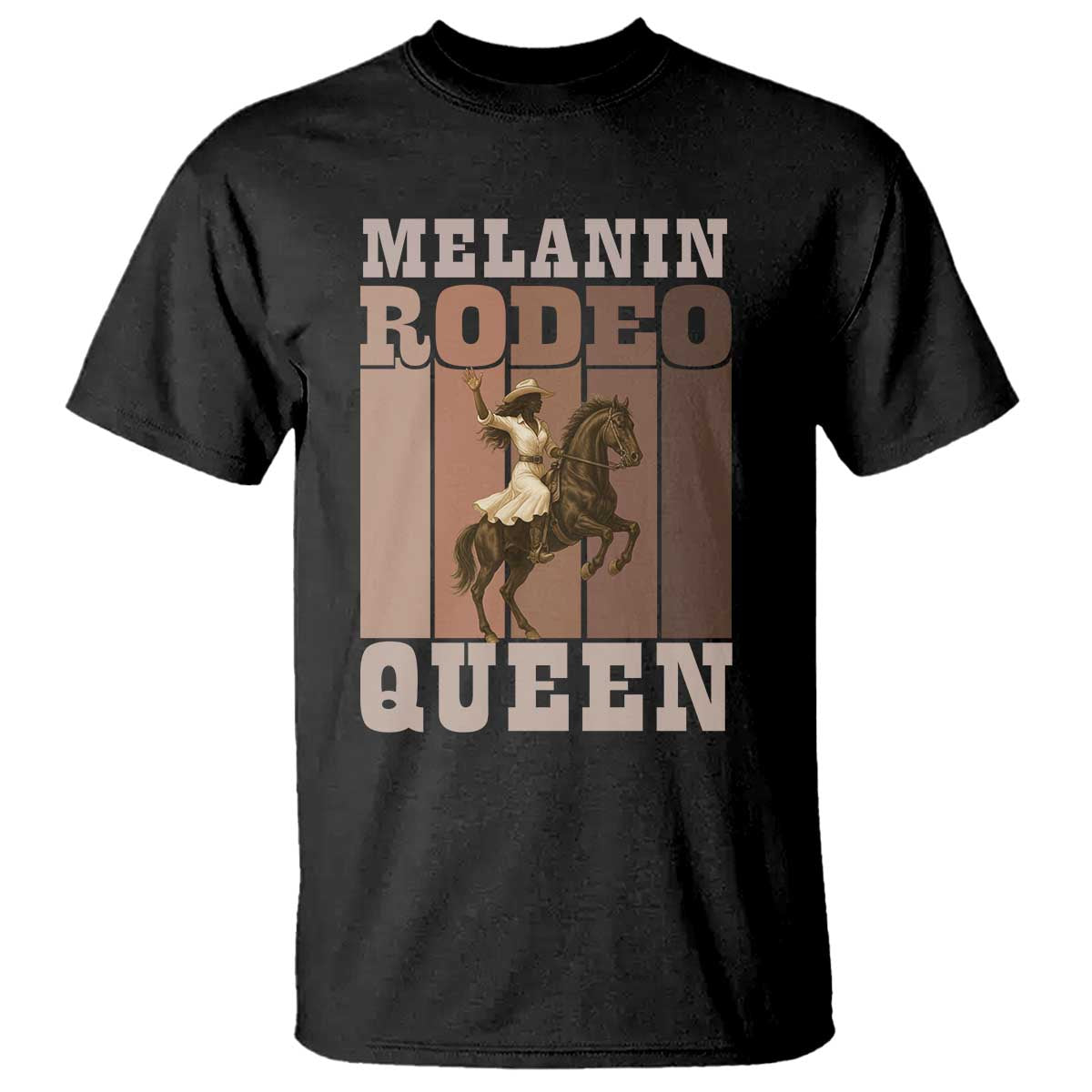 African American Cowgirl T Shirt Melanin Rodeo Queen Western Country - Wonder Print Shop