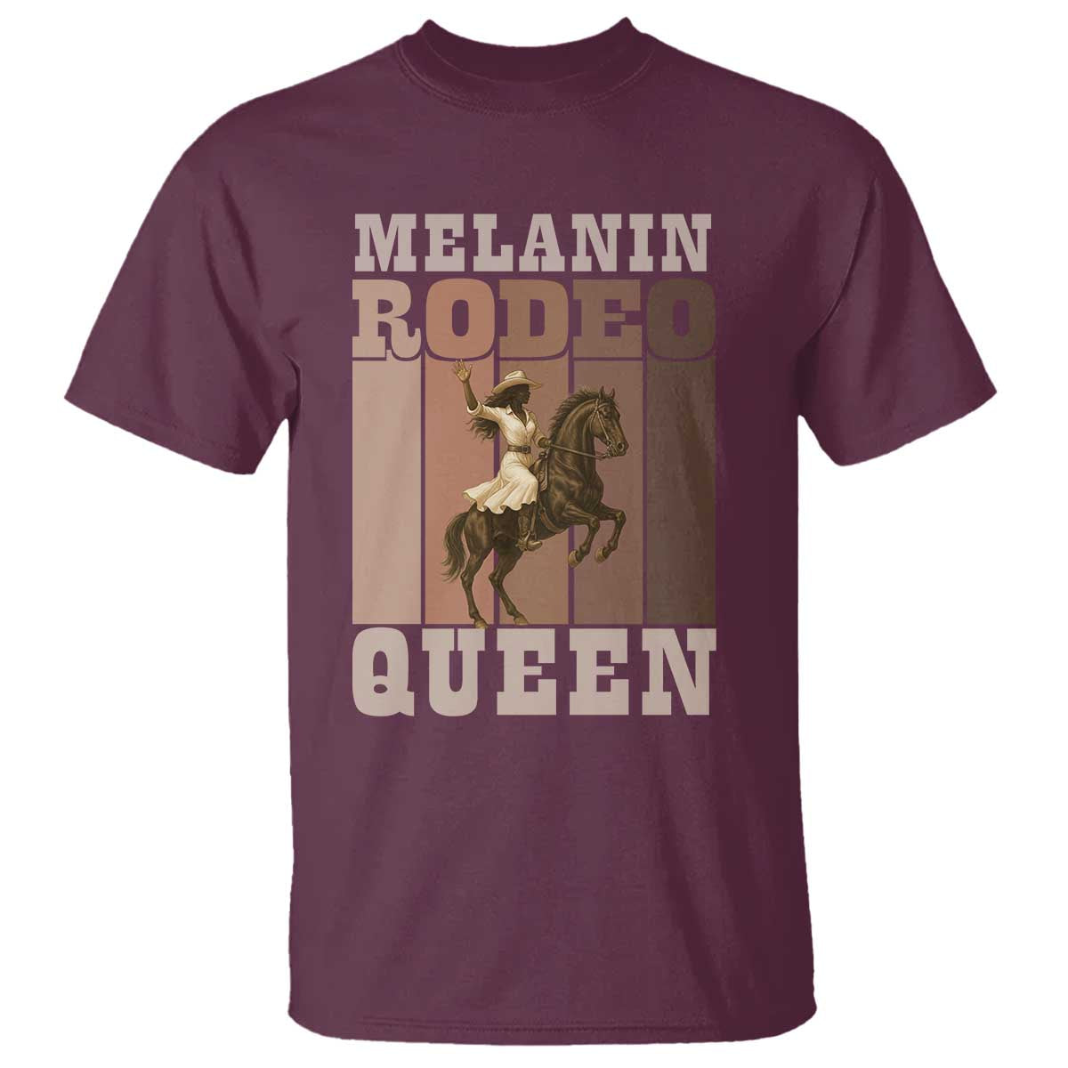 African American Cowgirl T Shirt Melanin Rodeo Queen Western Country - Wonder Print Shop