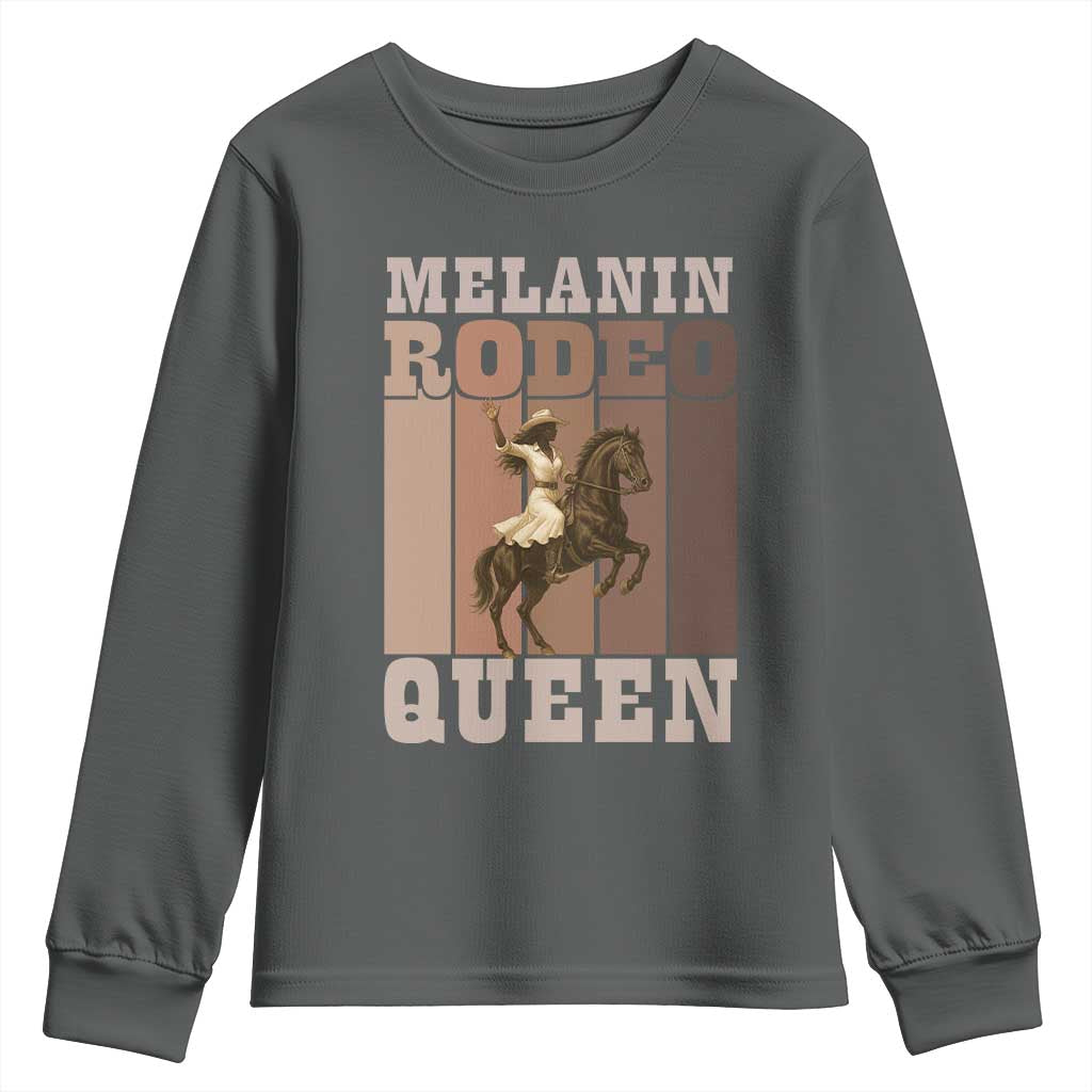 African American Cowgirl Youth Sweatshirt Melanin Rodeo Queen Western Country - Wonder Print Shop