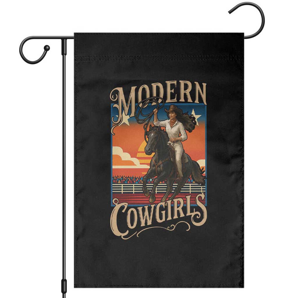 Modern Cowgirls Garden Flag American Woman Western Rodeo - Wonder Print Shop