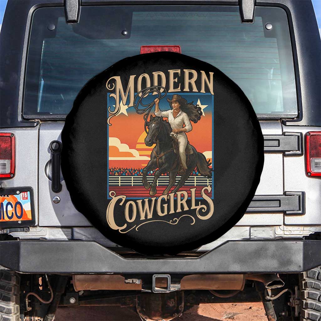 Modern Cowgirls Spare Tire Cover American Woman Western Rodeo - Wonder Print Shop
