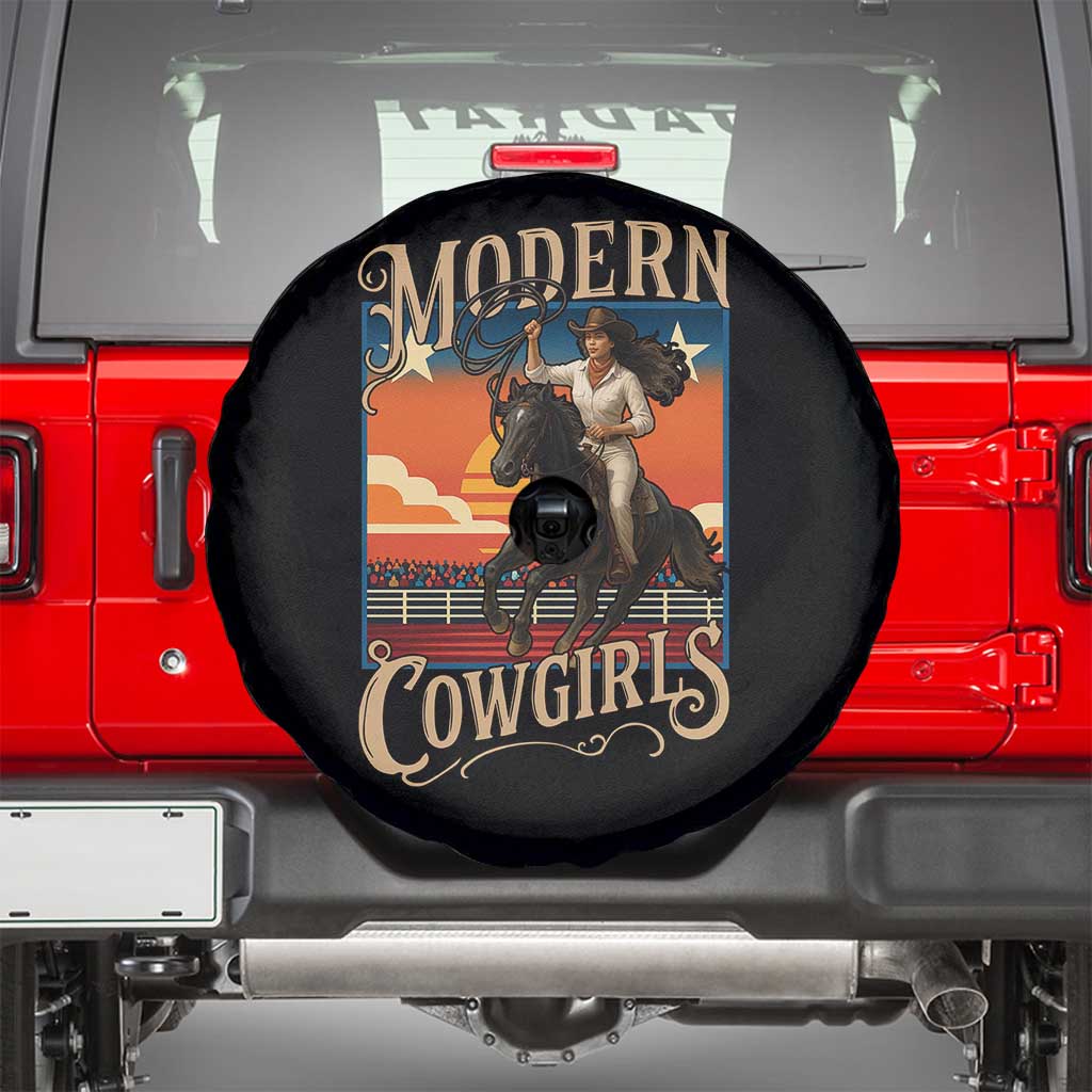 Modern Cowgirls Spare Tire Cover American Woman Western Rodeo - Wonder Print Shop