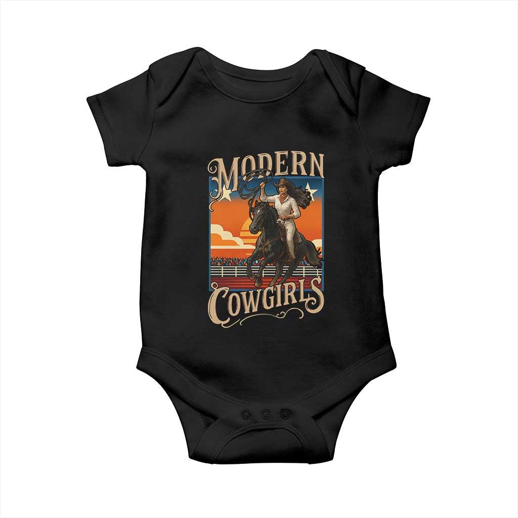 Modern Cowgirls Baby Onesie American Woman Western Rodeo - Wonder Print Shop