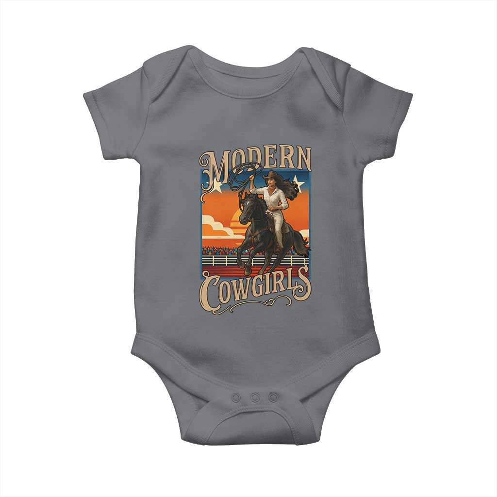 Modern Cowgirls Baby Onesie American Woman Western Rodeo - Wonder Print Shop