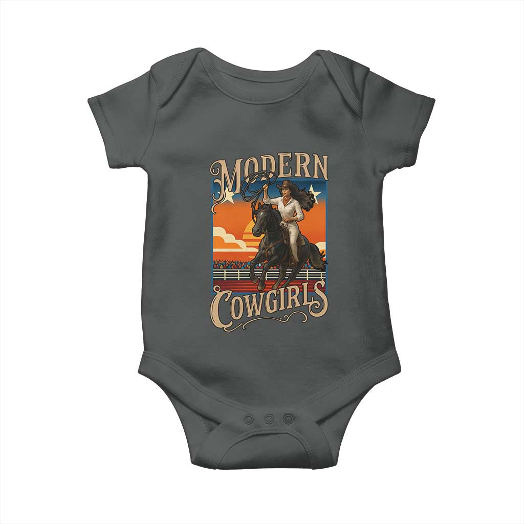 Modern Cowgirls Baby Onesie American Woman Western Rodeo - Wonder Print Shop