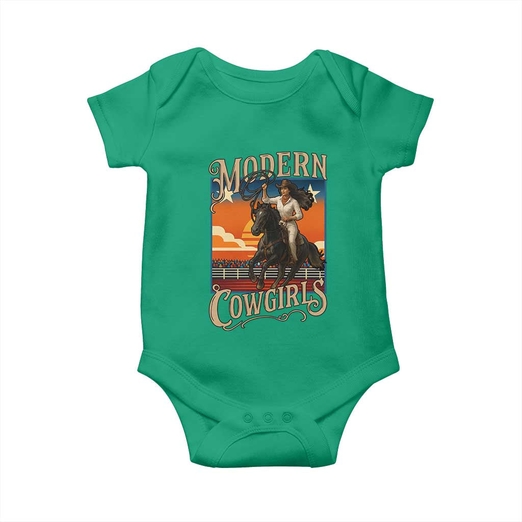 Modern Cowgirls Baby Onesie American Woman Western Rodeo - Wonder Print Shop