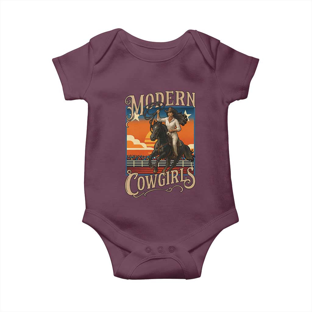 Modern Cowgirls Baby Onesie American Woman Western Rodeo - Wonder Print Shop