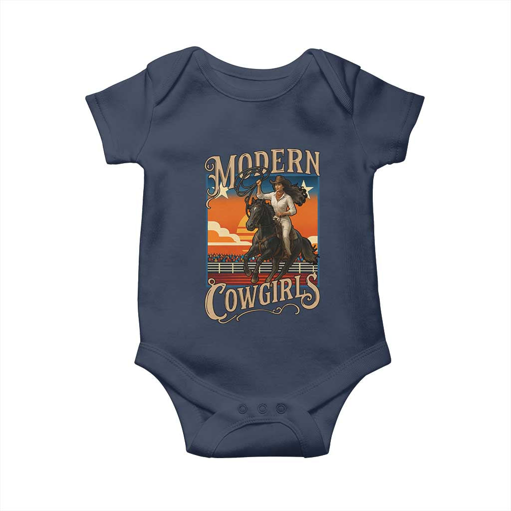 Modern Cowgirls Baby Onesie American Woman Western Rodeo - Wonder Print Shop