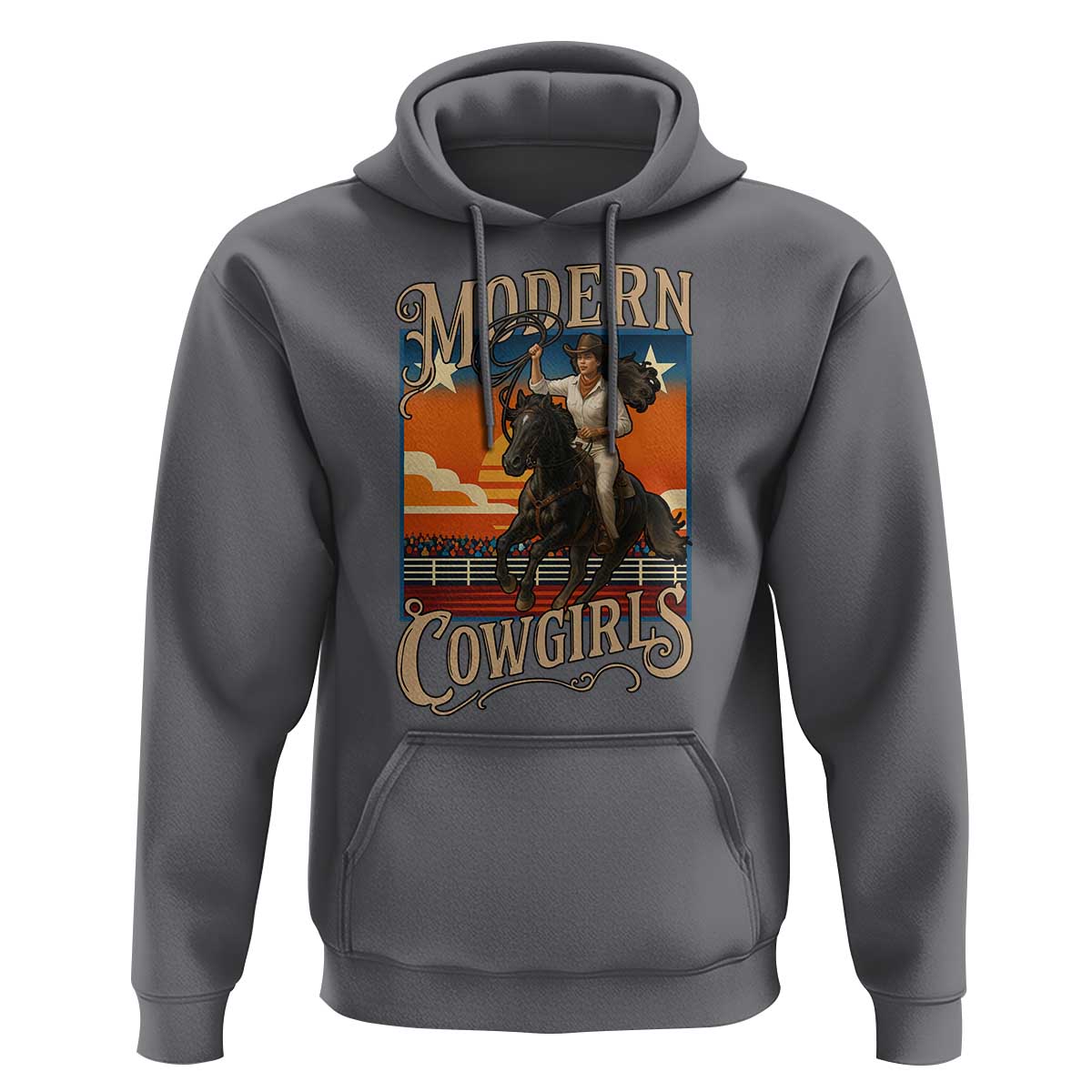 Modern Cowgirls Hoodie American Woman Western Rodeo - Wonder Print Shop