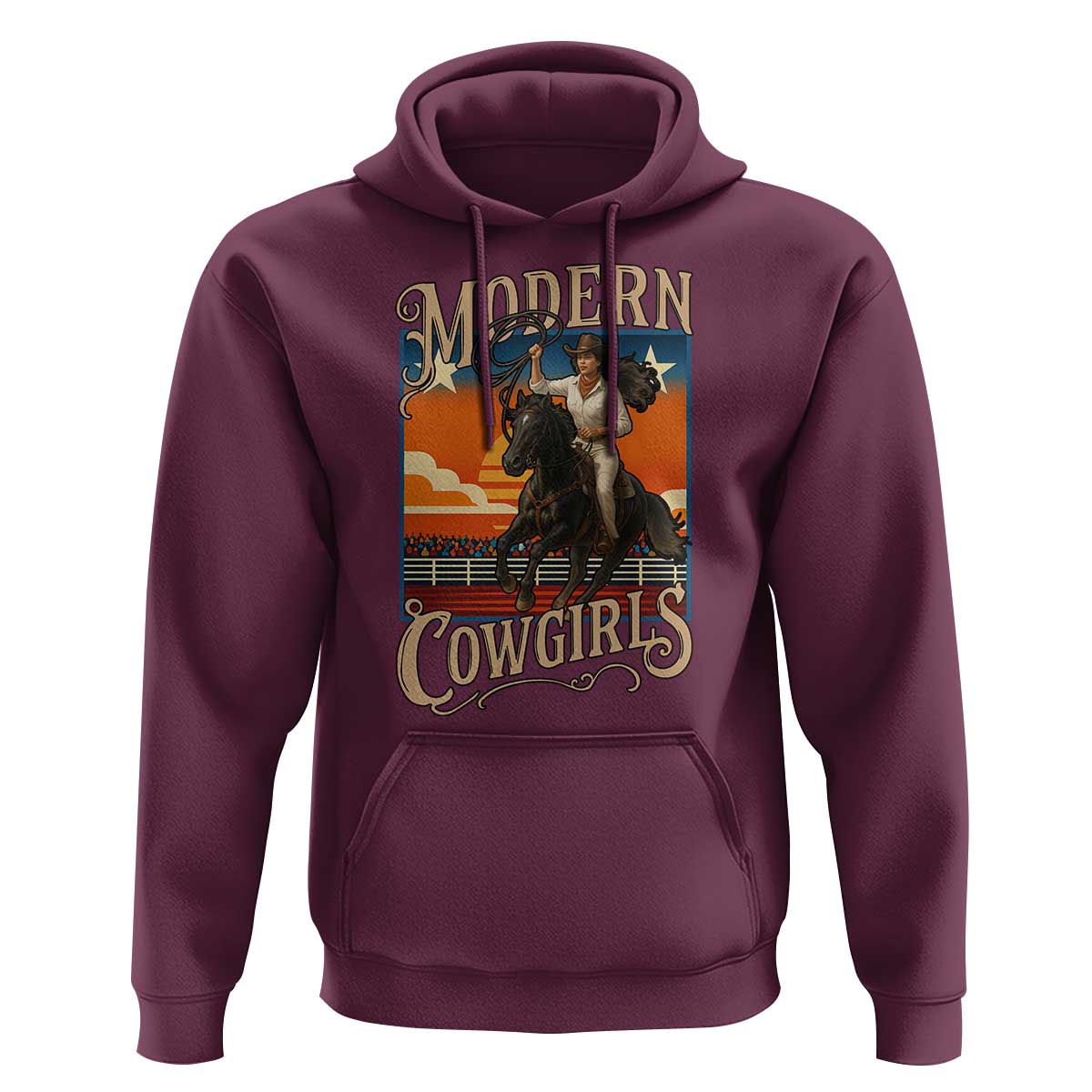 Modern Cowgirls Hoodie American Woman Western Rodeo - Wonder Print Shop